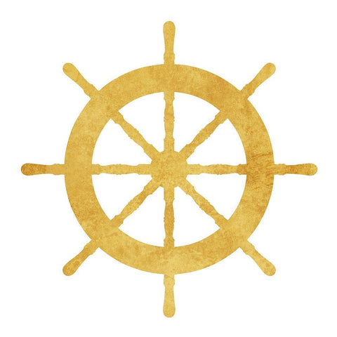 Gold Steering Black Ornate Wood Framed Art Print with Double Matting by Villa, Mlli