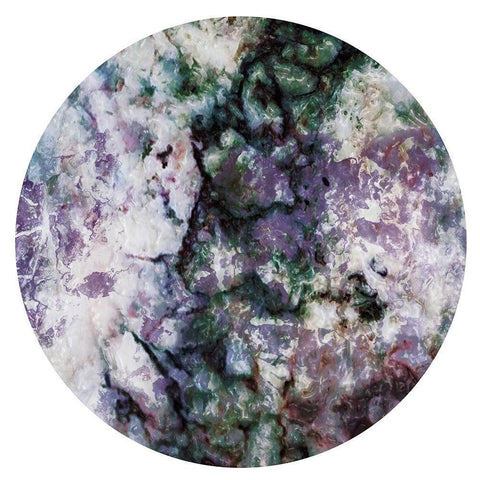 Light Smog Abstract Circle White Modern Wood Framed Art Print with Double Matting by Villa, Mlli
