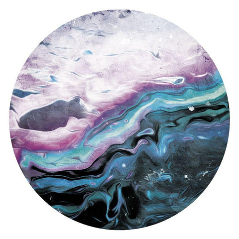 Unclear Waters Mate Circle Black Modern Wood Framed Art Print by Villa, Mlli