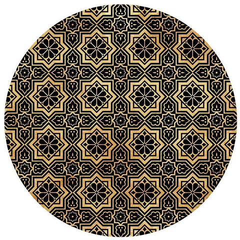 Dont Get Lost Circle Gold Ornate Wood Framed Art Print with Double Matting by Villa, Milli