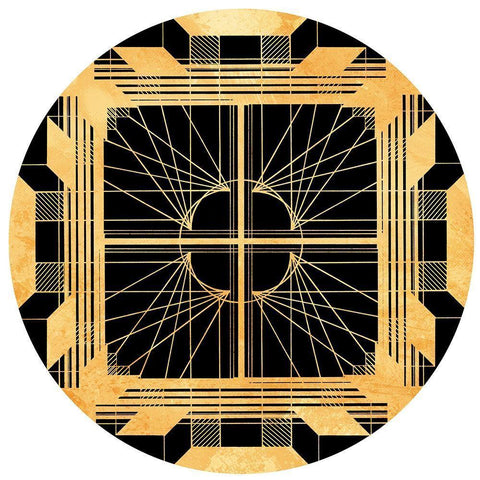 Lost Architecture Circle Black Ornate Wood Framed Art Print with Double Matting by Villa, Milli