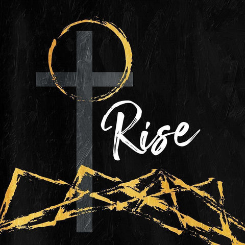 Rise Black Modern Wood Framed Art Print by Villa, Mlli