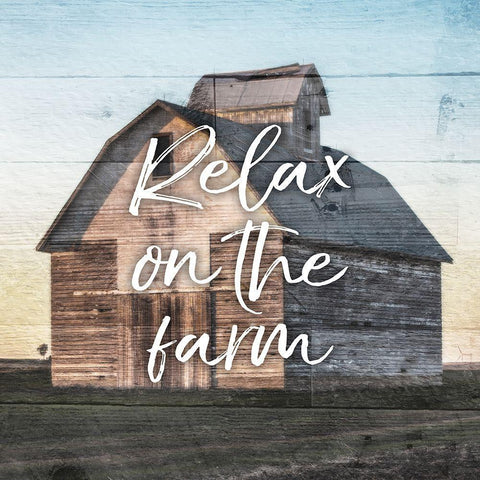 Relax On The Farm Black Ornate Wood Framed Art Print with Double Matting by Villa, Mlli