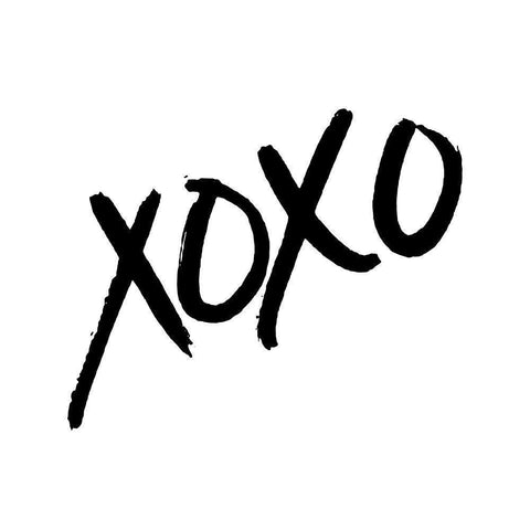 Xoxo White Modern Wood Framed Art Print by Villa, Mlli