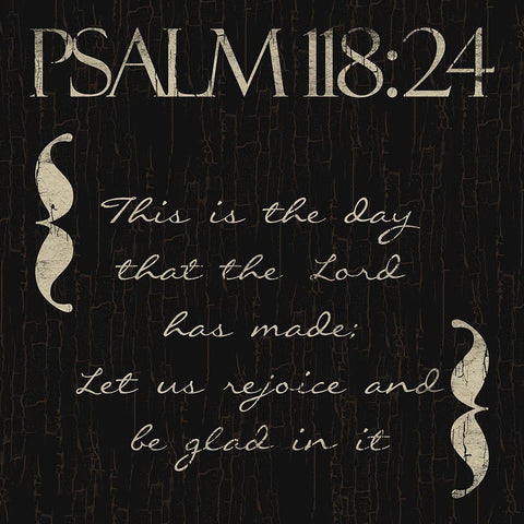 Psalm This Black Ornate Wood Framed Art Print with Double Matting by Villa, Mlli