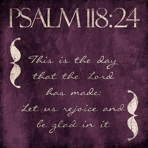 Psalm This Purp Black Ornate Wood Framed Art Print with Double Matting by Villa, Mlli