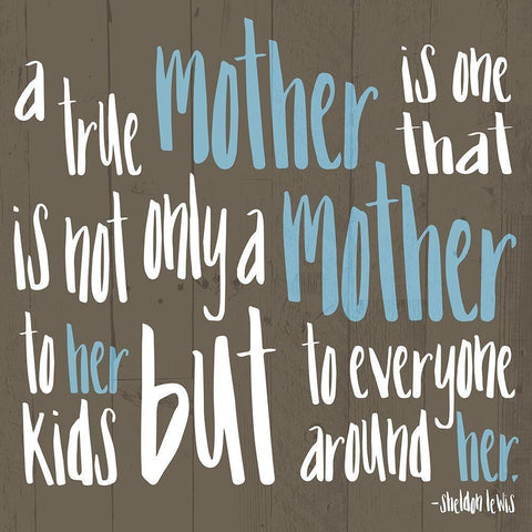 Mother Mother Black Modern Wood Framed Art Print by Villa, Mlli