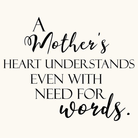 Mother Words Black Modern Wood Framed Art Print by Villa, Mlli
