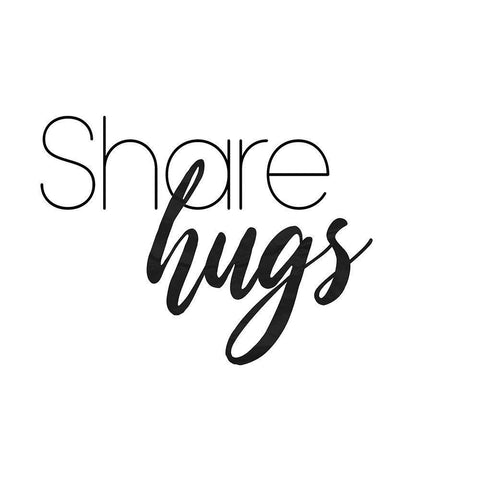 Share Hugs Black Ornate Wood Framed Art Print with Double Matting by Villa, Mlli