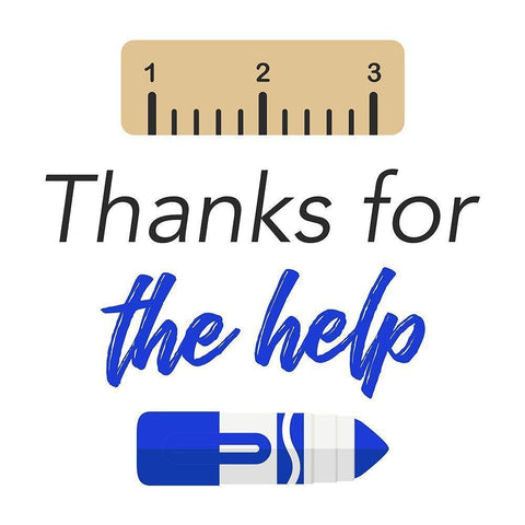 Thanks For The Help White Modern Wood Framed Art Print by Villa, Mlli