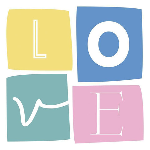 Love Boxes White Modern Wood Framed Art Print by Villa, Mlli
