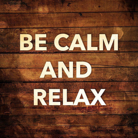 Calm and Relax Black Modern Wood Framed Art Print by Villa, Mlli