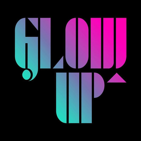 Neon Glow Up Black Modern Wood Framed Art Print with Double Matting by Villa, Mlli