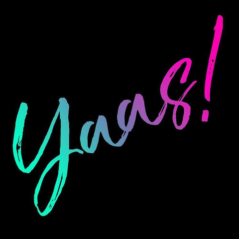 Neon Yaas White Modern Wood Framed Art Print with Double Matting by Villa, Mlli