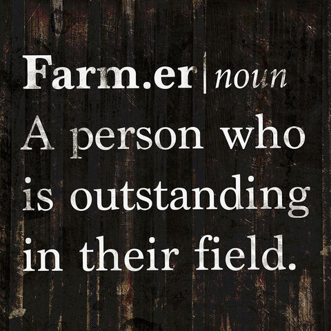 Farm Er Black Modern Wood Framed Art Print with Double Matting by Villa, Mlli