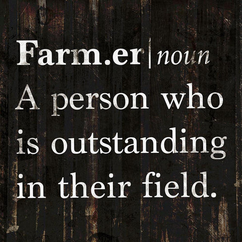 Farm Er White Modern Wood Framed Art Print with Double Matting by Villa, Mlli