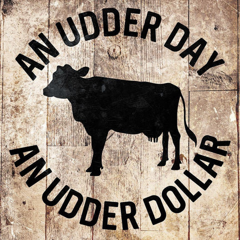 Udder Day Black Ornate Wood Framed Art Print with Double Matting by Villa, Mlli