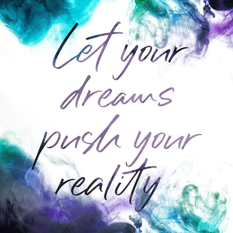 Dreams Reality Black Modern Wood Framed Art Print by Villa, Mlli