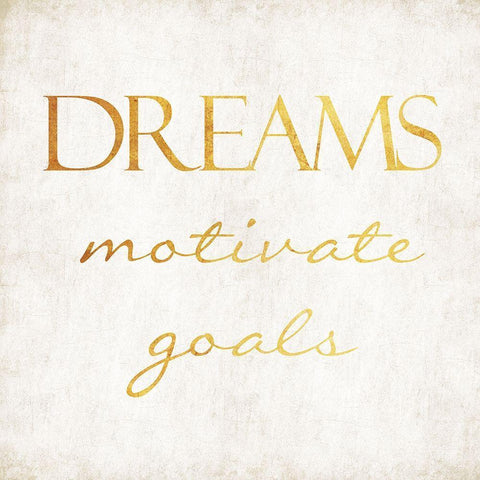 Dream Motivates Black Modern Wood Framed Art Print with Double Matting by Villa, Mlli