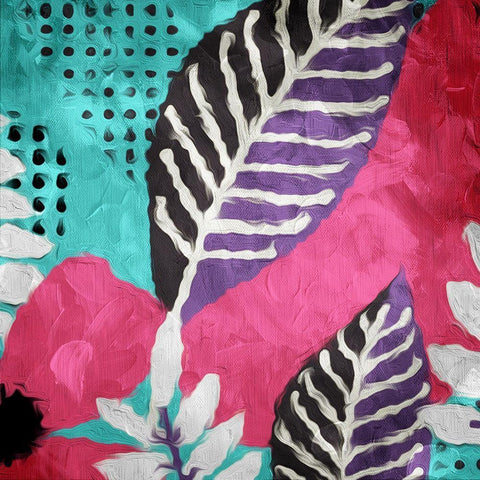 Flower Bunch Two Black Modern Wood Framed Art Print by Villa, Mlli