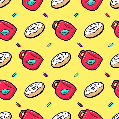 I Love Coffnuts White Modern Wood Framed Art Print with Double Matting by Villa, Mlli