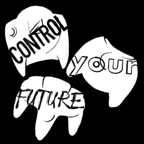 Control Your Future Reverse Black Ornate Wood Framed Art Print with Double Matting by Villa, Mlli