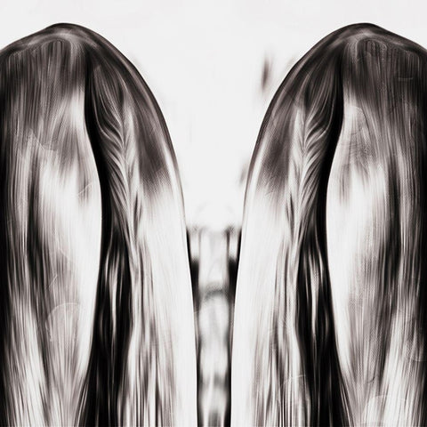 Look Close White Modern Wood Framed Art Print with Double Matting by Villa, Mlli