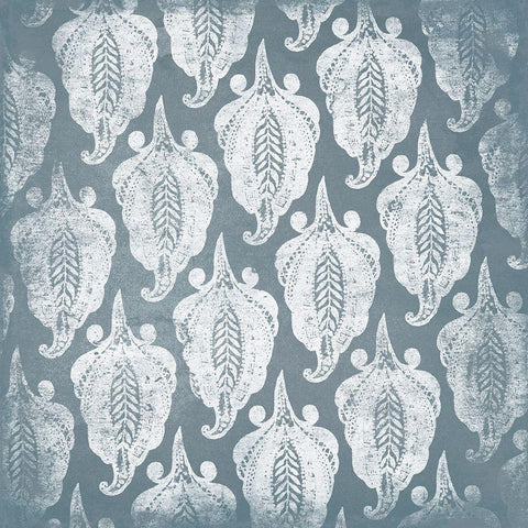 Floral Muted Pattern Black Modern Wood Framed Art Print with Double Matting by Villa, Mlli