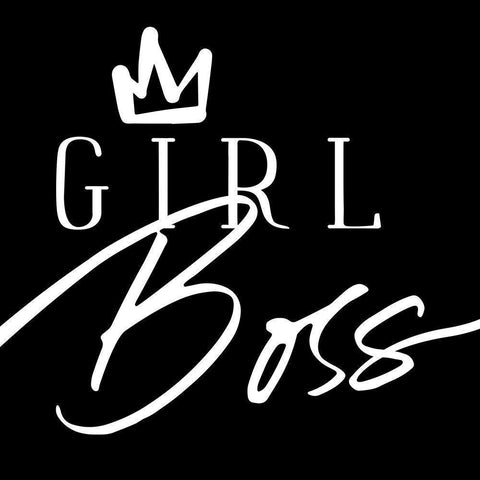 Girl Boss Black Modern Wood Framed Art Print with Double Matting by Villa, Mlli