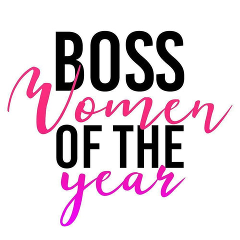 Boss Women Of The Year Black Modern Wood Framed Art Print with Double Matting by Villa, Mlli