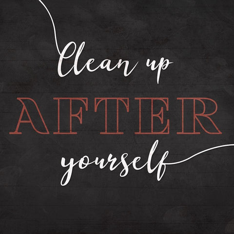 Clean Up After Yourself White Modern Wood Framed Art Print by Villa, Mlli