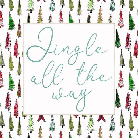 Jingle All The Way White Modern Wood Framed Art Print by Villa, Mlli