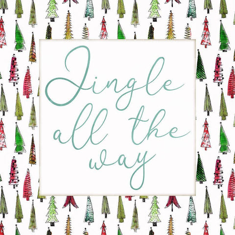 Jingle All The Way Black Ornate Wood Framed Art Print with Double Matting by Villa, Mlli
