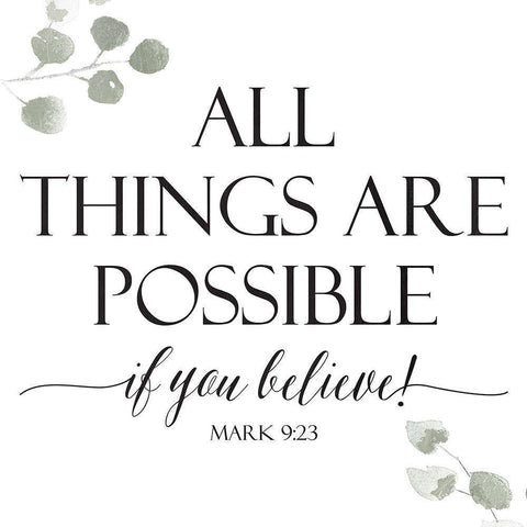 If You Believe White Modern Wood Framed Art Print with Double Matting by Villa, Milli