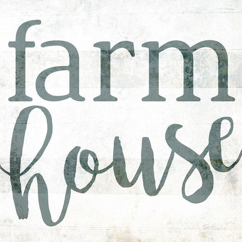 Farm House Simpler White Modern Wood Framed Art Print with Double Matting by Villa, Mlli