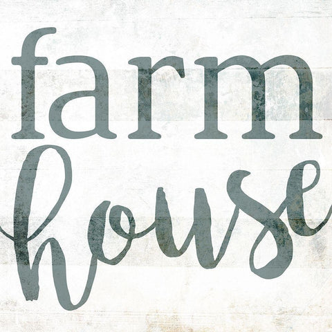 Farm House Simpler White Modern Wood Framed Art Print by Villa, Mlli