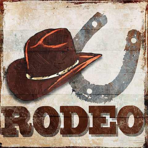 Rodeo Black Modern Wood Framed Art Print with Double Matting by Villa, Milli