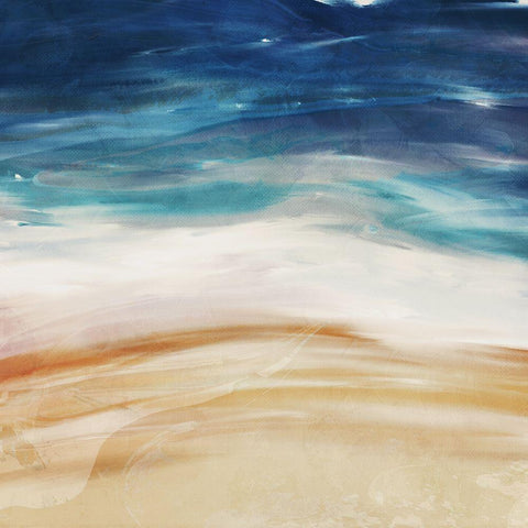 Sea Flows Black Modern Wood Framed Art Print by Villa, Milli