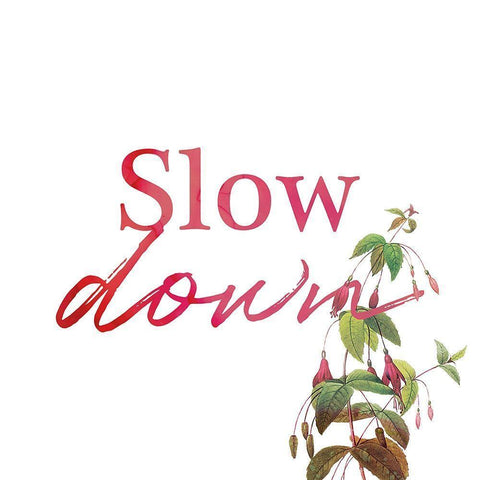 Slow Down Black Modern Wood Framed Art Print by Villa, Milli