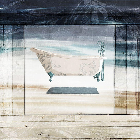 Bath Flow White Modern Wood Framed Art Print by Villa, Milli