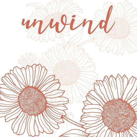 Unwind Flower Black Ornate Wood Framed Art Print with Double Matting by Villa, Milli