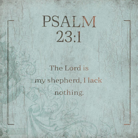 Psalm 231 Murky Sea Gold Ornate Wood Framed Art Print with Double Matting by Villa, Milli