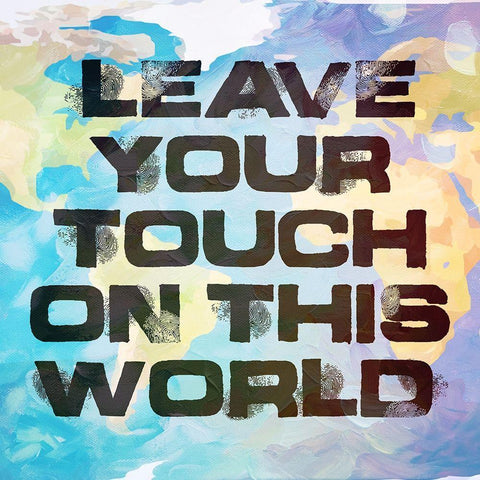 Leave Your Touch Black Modern Wood Framed Art Print by Villa, Milli
