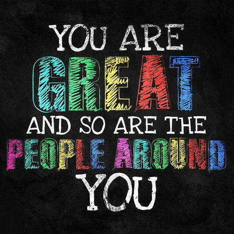 Great People Around Black Modern Wood Framed Art Print by Villa, Milli