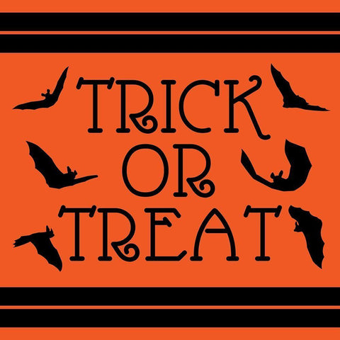 Trick Or Treat White Modern Wood Framed Art Print with Double Matting by Villa, Milli