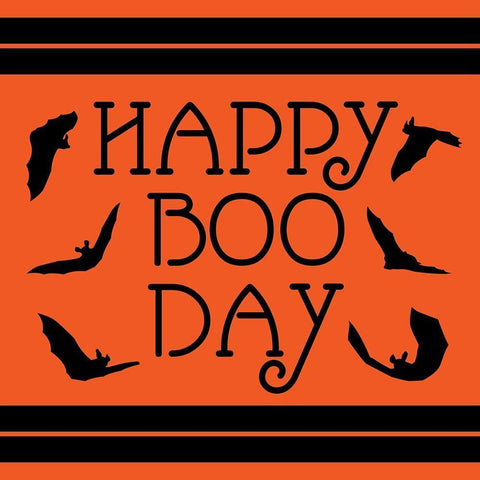 Happy Boo Day Black Ornate Wood Framed Art Print with Double Matting by Villa, Milli