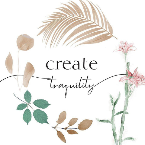 Create Tranquility Black Modern Wood Framed Art Print with Double Matting by Villa, Milli
