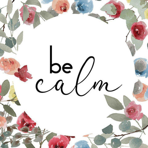 Be Calm Black Modern Wood Framed Art Print by Villa, Milli