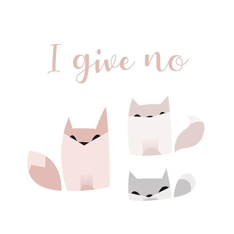 I Give No Fox Black Modern Wood Framed Art Print by Villa, Milli