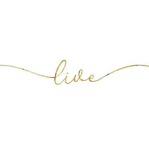 Gold Live White Modern Wood Framed Art Print by Villa, Milli